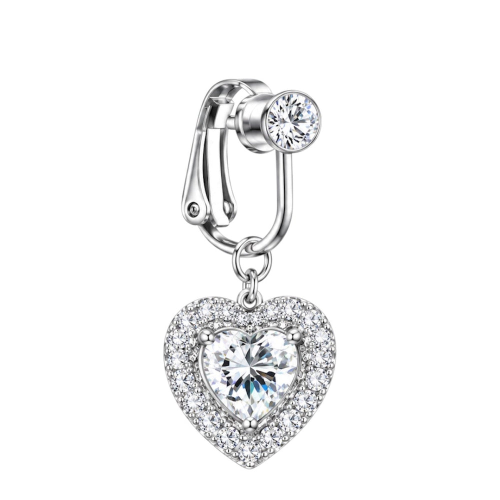 Heart Clip On Belly Ring