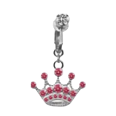 Pink Queen Clip On Belly Ring