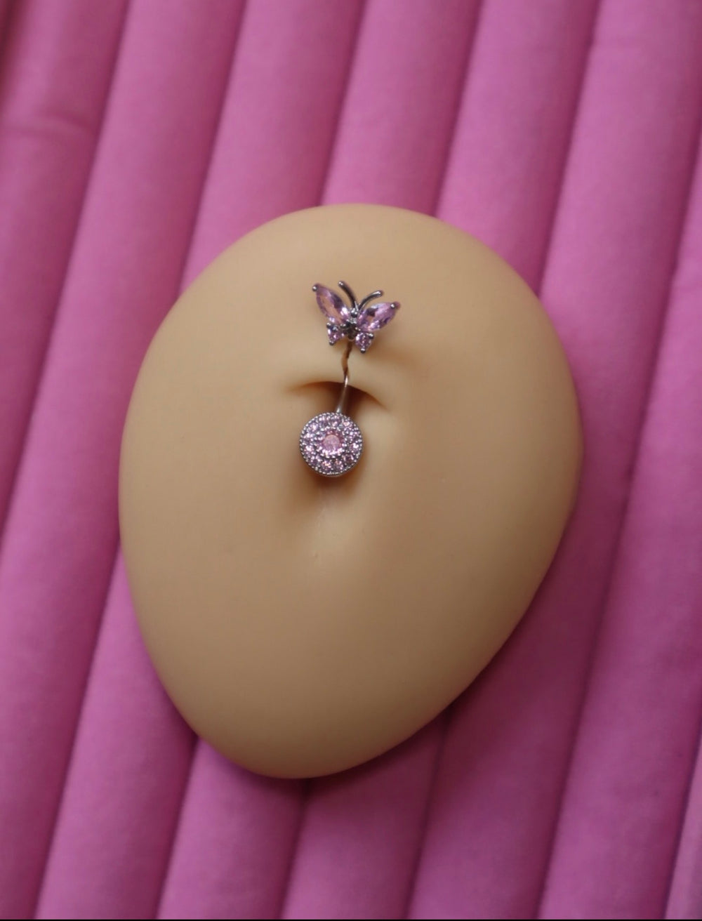 Pink Lily Belly Ring