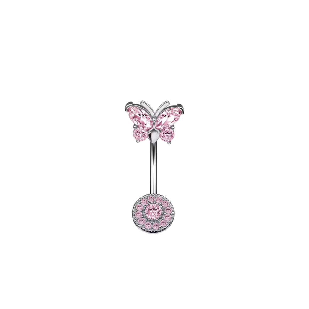Pink Lily Belly Ring