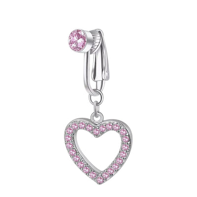 Pink Luv Clip On Belly Ring