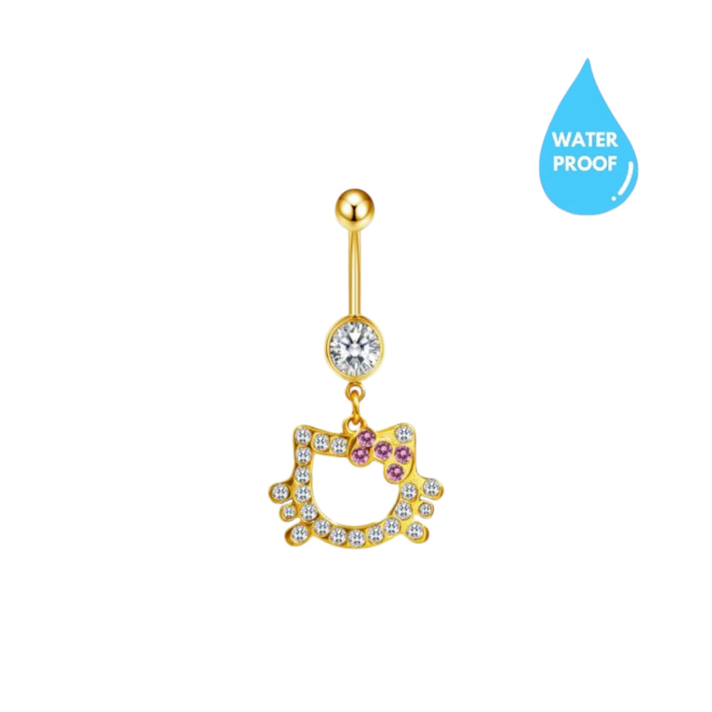 PRE ORDER Gold Kitty Belly Ring