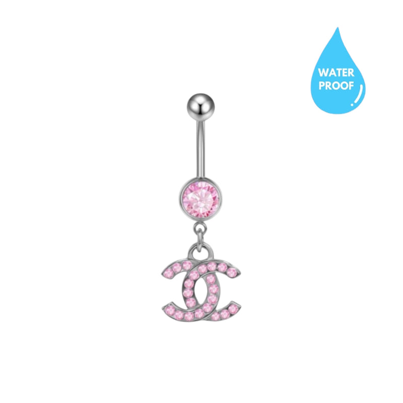 PRE ORDER Pink Double CC Belly Ring