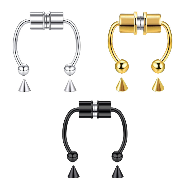 3-Pack Magnetic Fake Septum