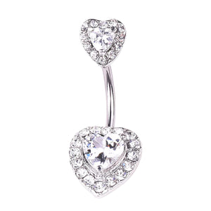 Bling Heart Belly Ring