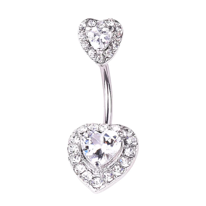 Bling Heart Belly Ring