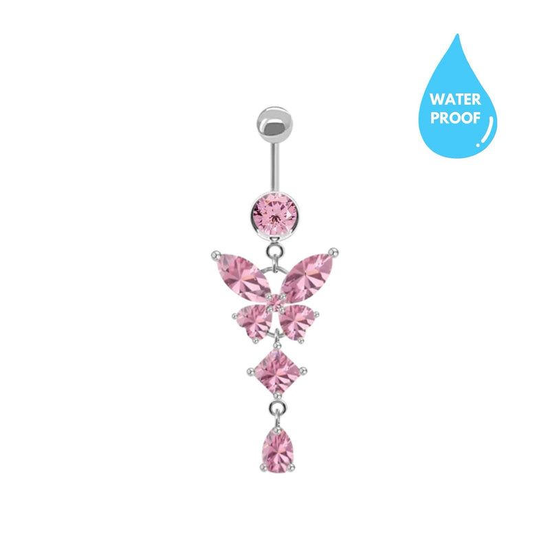 PRE ORDER Pink Butterfly Belly Ring