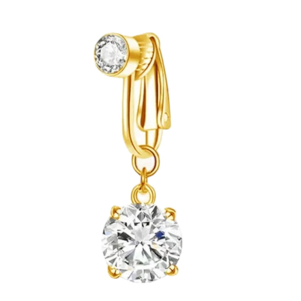 Gold Basic Clip On Belly Ring