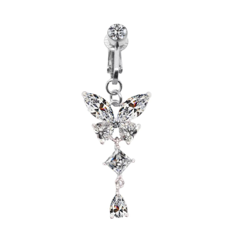 Butterfly Clip On Belly Ring