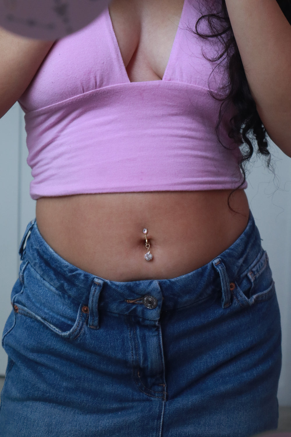 Gold Basic Clip On Belly Ring
