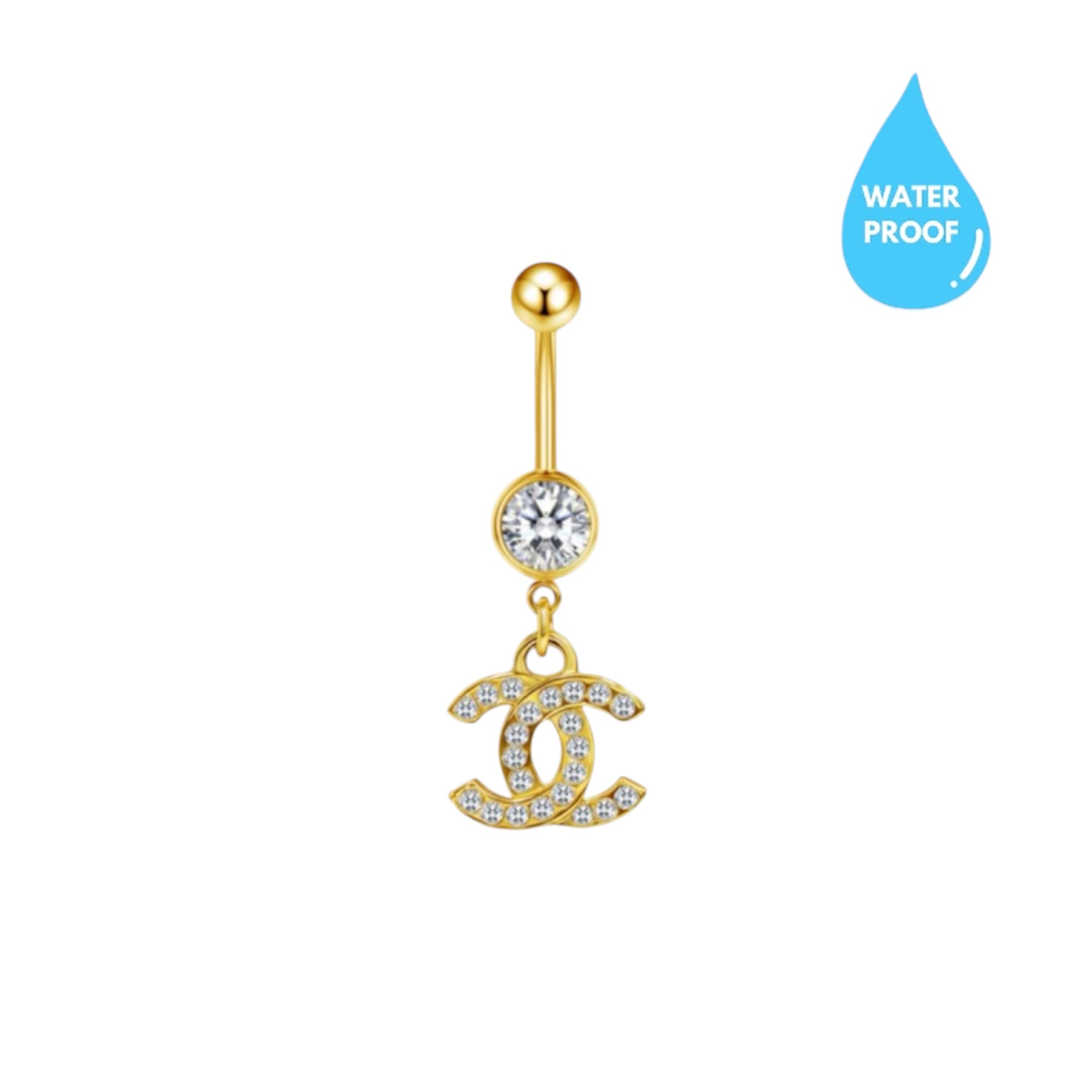 Pre Order Gold Double CC Belly Ring