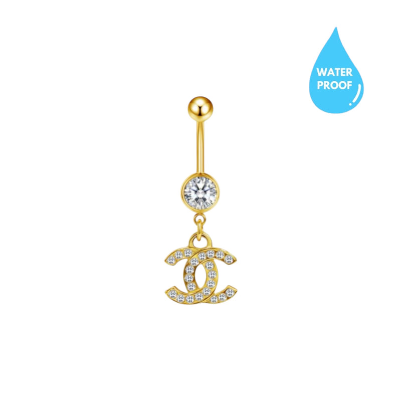 PRE ORDER Gold Double CC Belly Ring