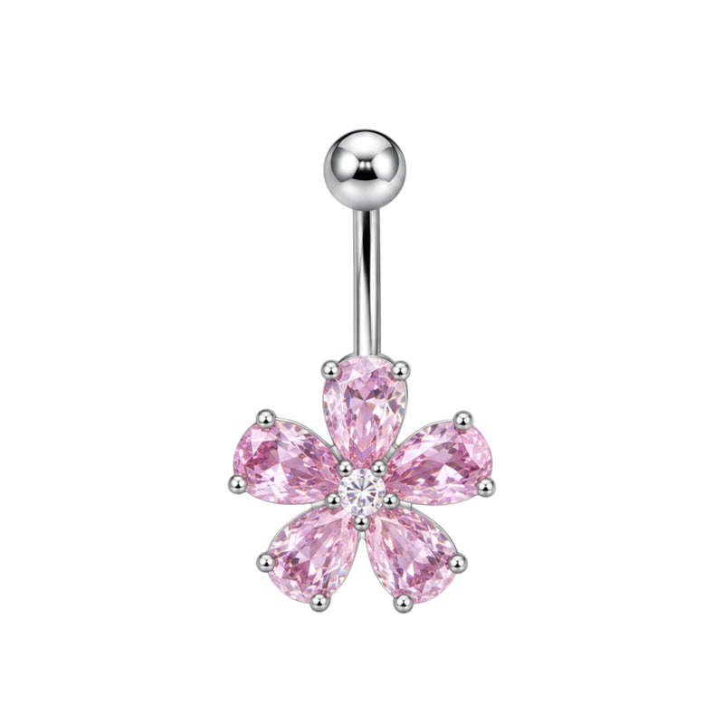 Pink Floresita Belly Ring
