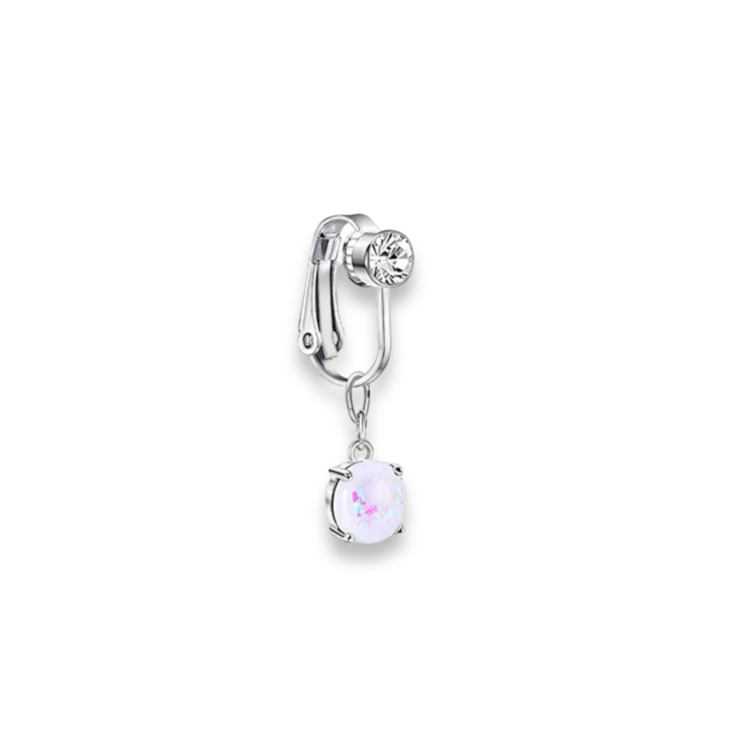 Opal Clip On Belly Ring