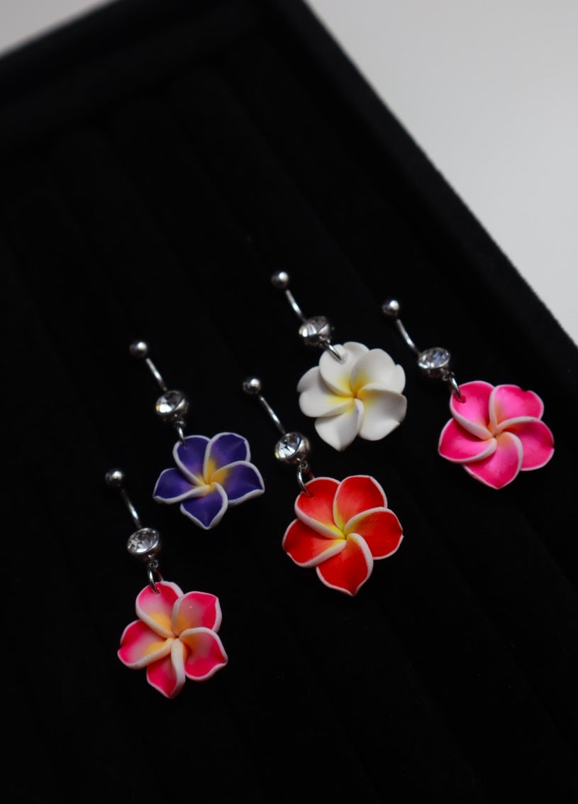 Hawaiian Flower Belly Ring