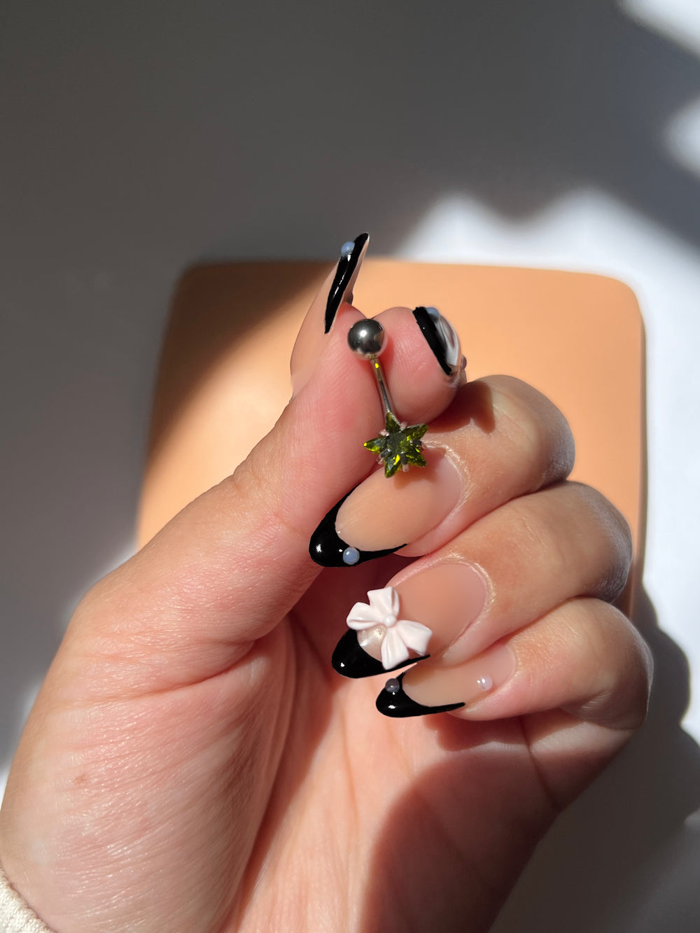Army Green Star Belly Ring