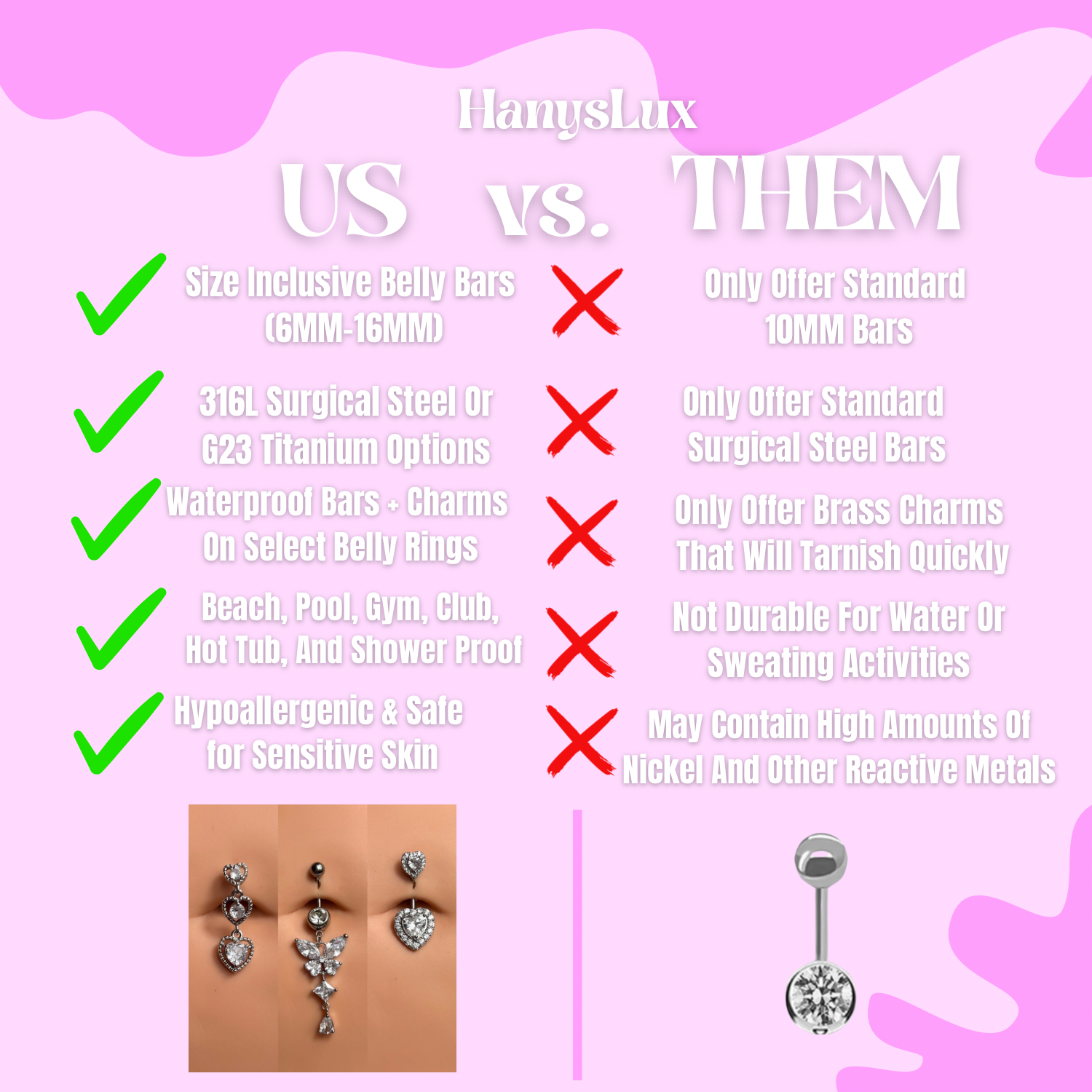 Pre Order Double CC Belly Ring