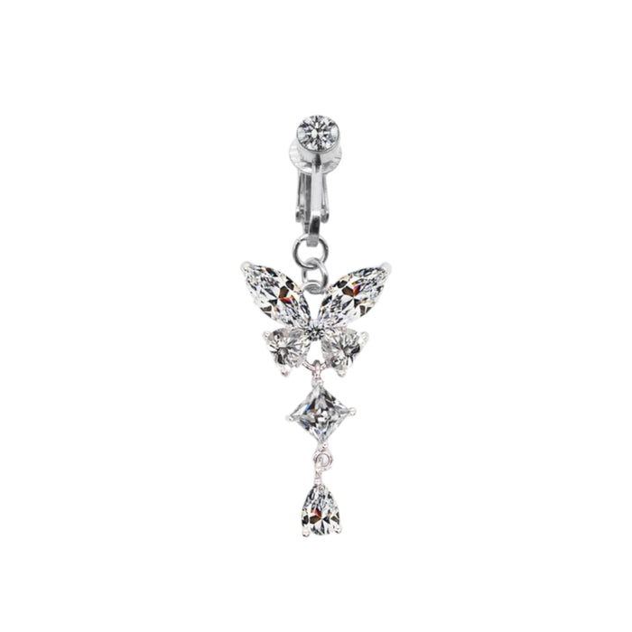 Butterfly Clip On Belly Ring