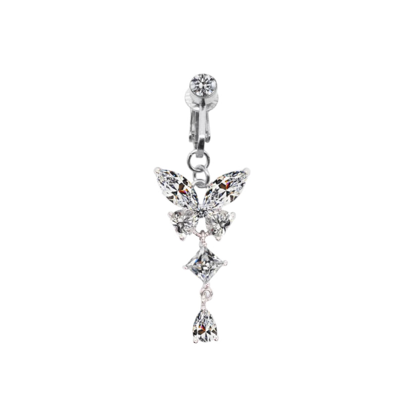 Butterfly Clip On Belly Ring