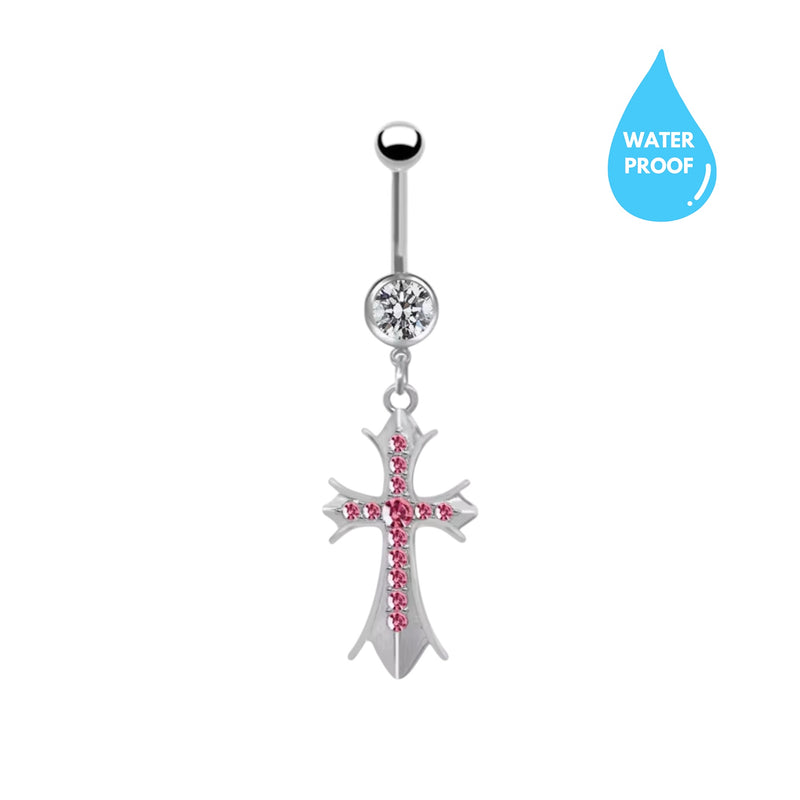 Pink Chrome Belly Ring