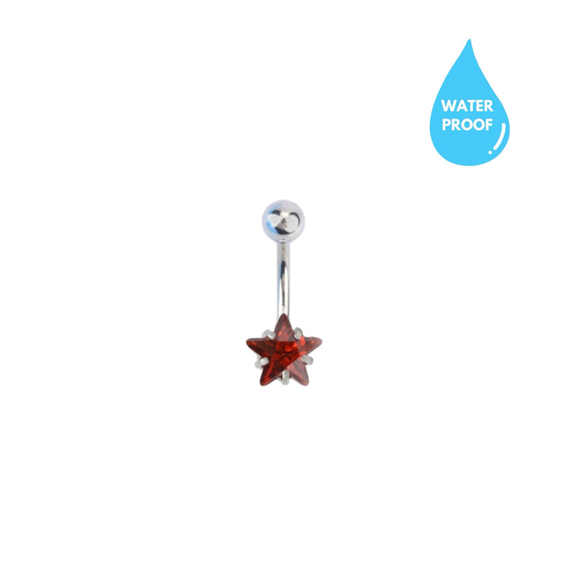 Red Star Belly Ring