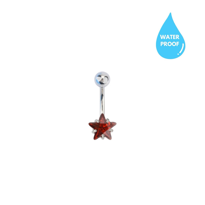 Red Star Belly Ring