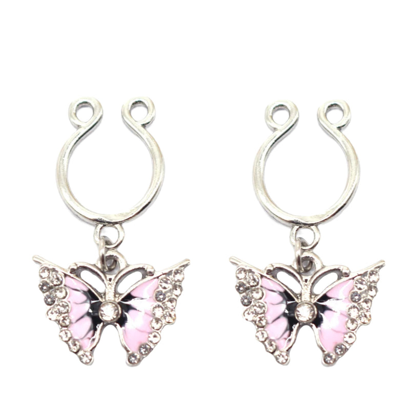 Fake Butterfly Nipple Rings