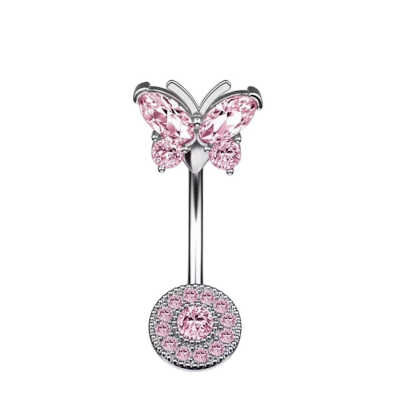 Pink Lily Belly Ring