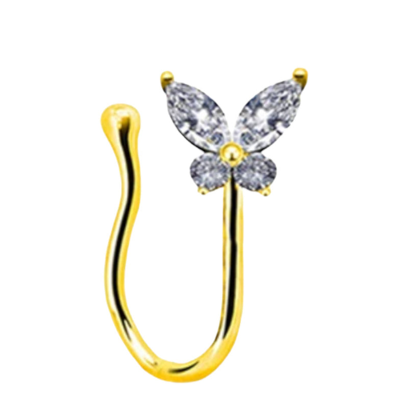 Fake Gold Mariposa Nose Cuff