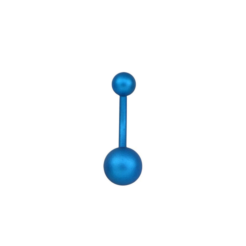 Blue Matte Belly Ring