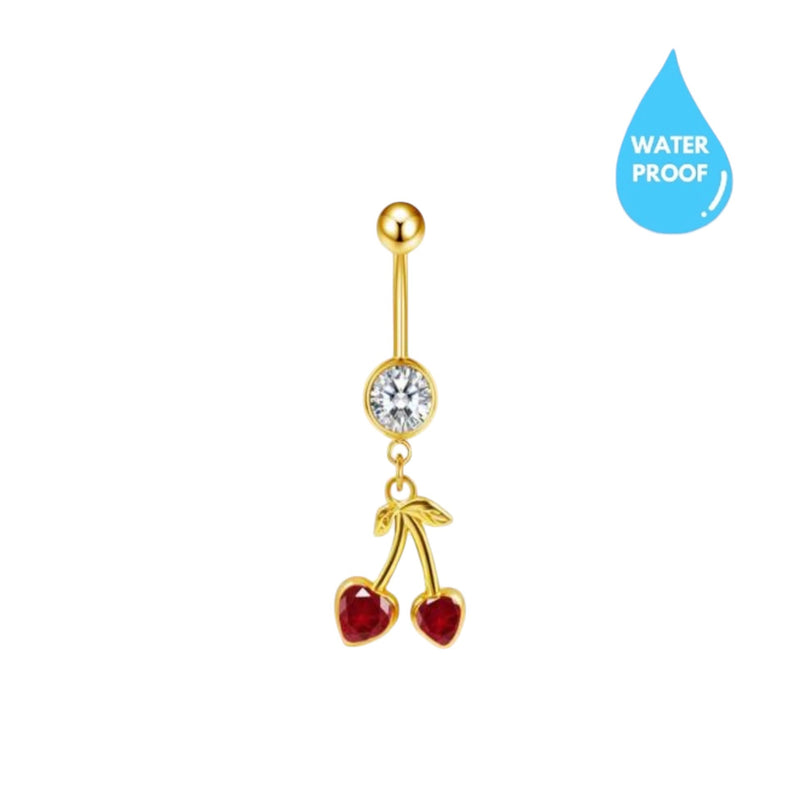 PRE ORDER Gold Cherry Belly Ring