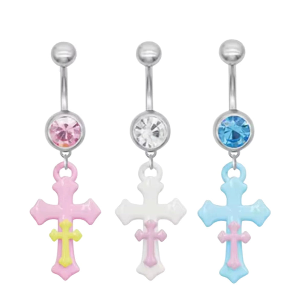 Double Cross Belly Ring