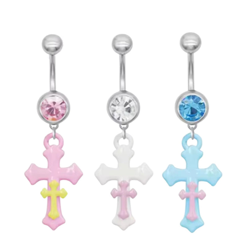Double Cross Belly Ring