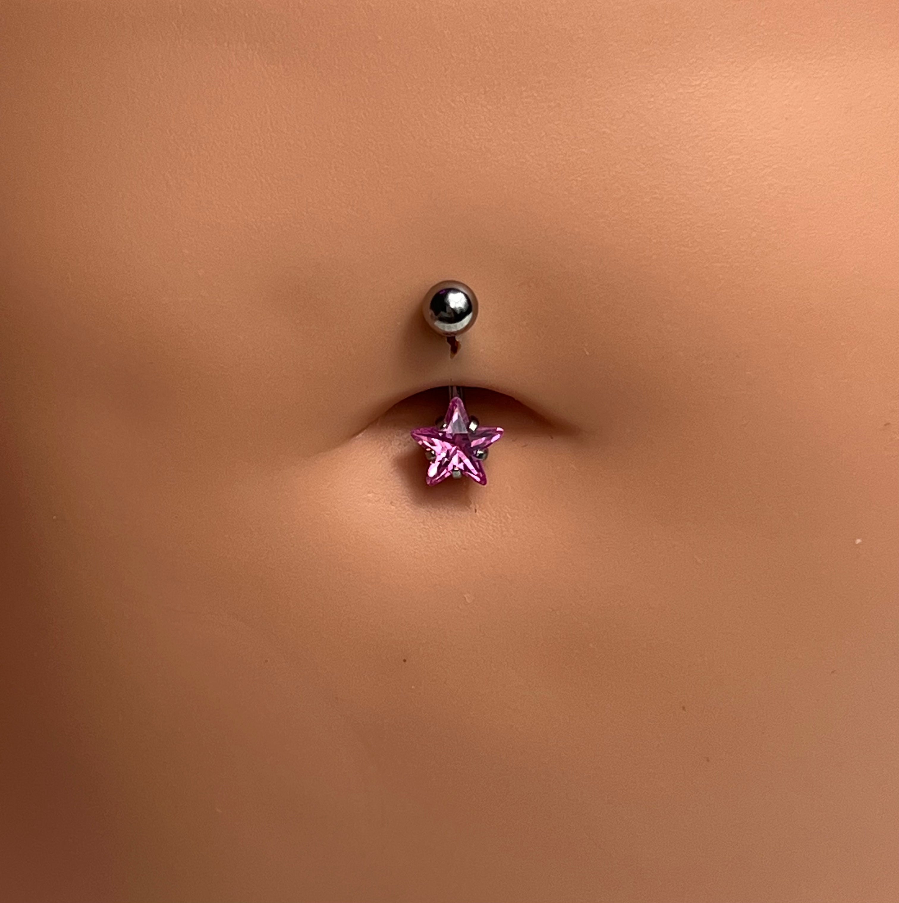 Pink Star Belly Ring