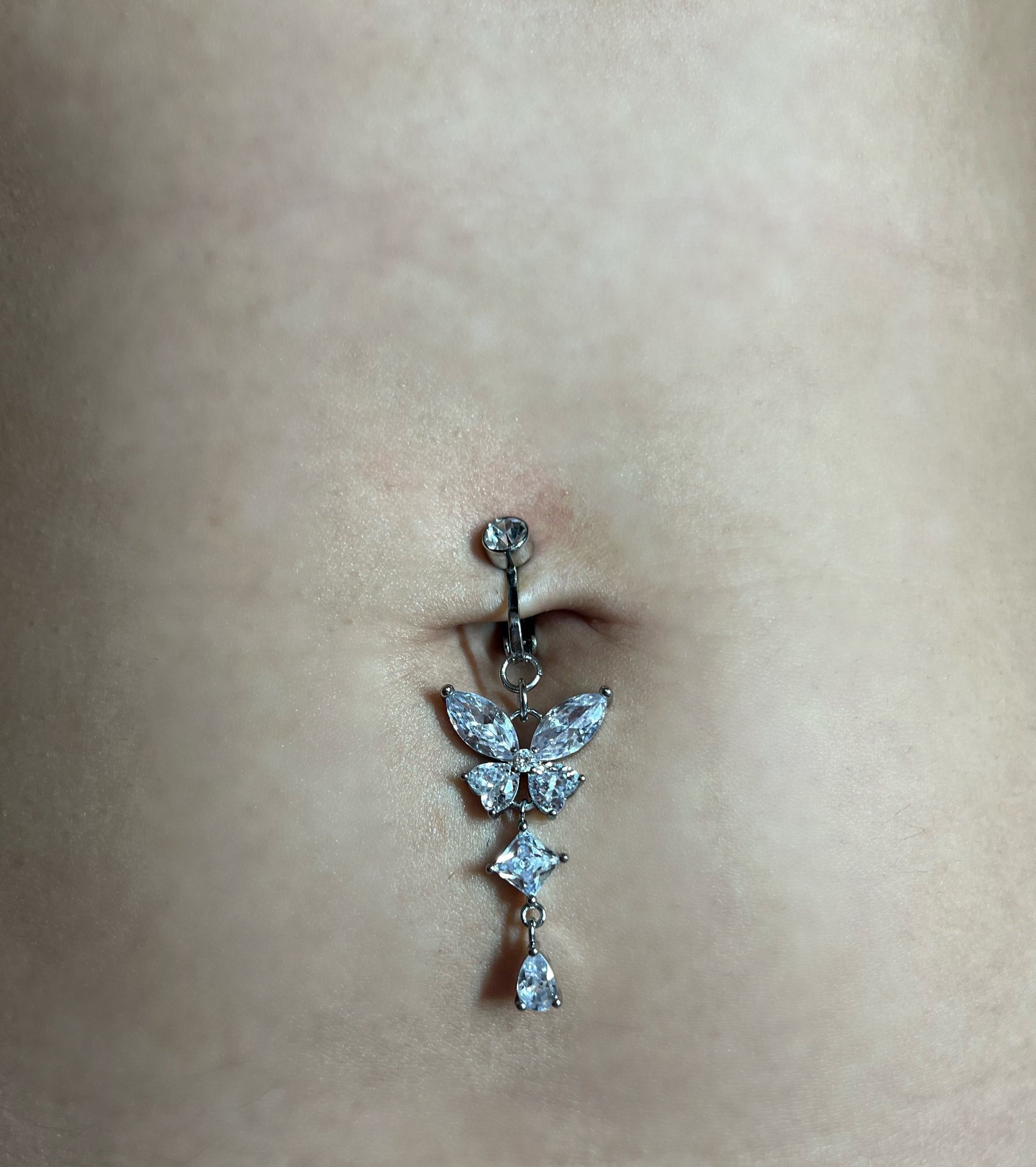Butterfly Clip On Belly Ring