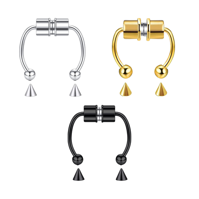 3-Pack Magnetic Fake Septum