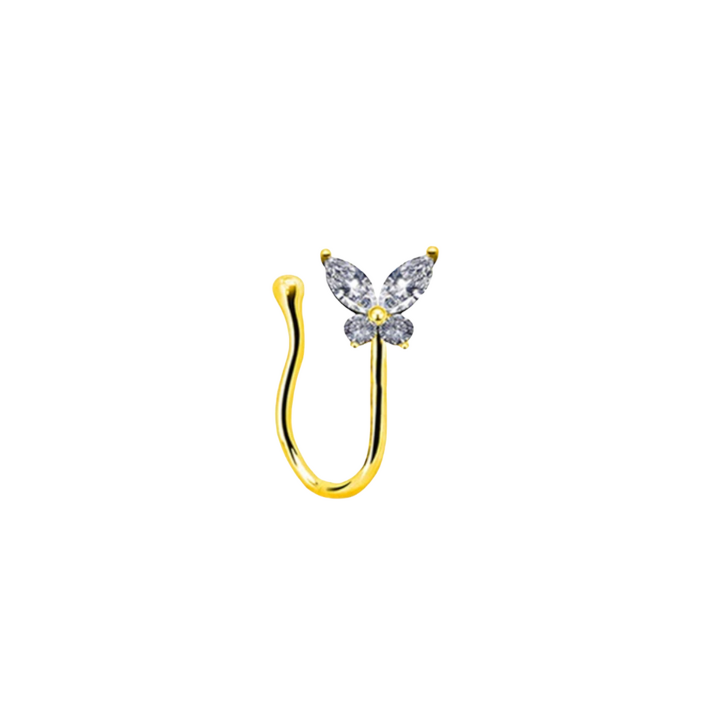 Fake Gold Mariposa Nose Cuff