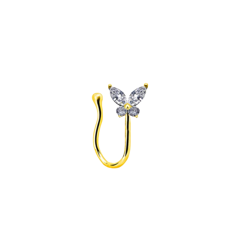 Fake Gold Mariposa Nose Cuff