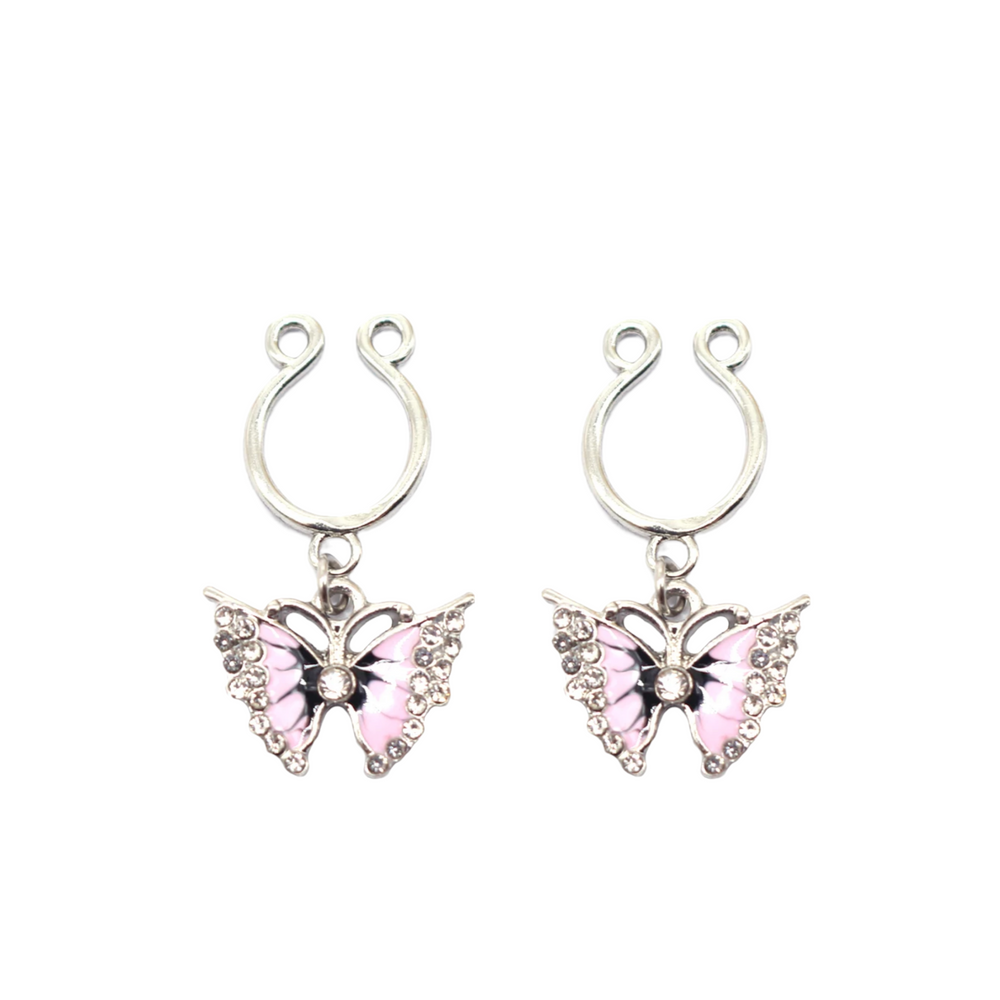 Fake Butterfly Nipple Rings