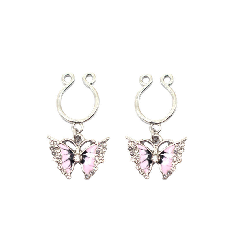 Fake Butterfly Nipple Rings