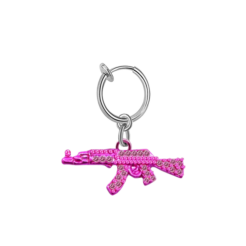 Fake Pink AK Belly Ring